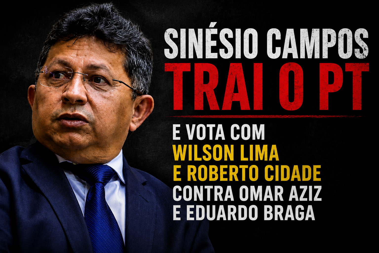 Traindo o PT: voto de Sinésio Campos ao lado da base de Roberto Cidade e Wilson Lima provoca crise e pedido de expulsão do Partido dos Trabalhadores