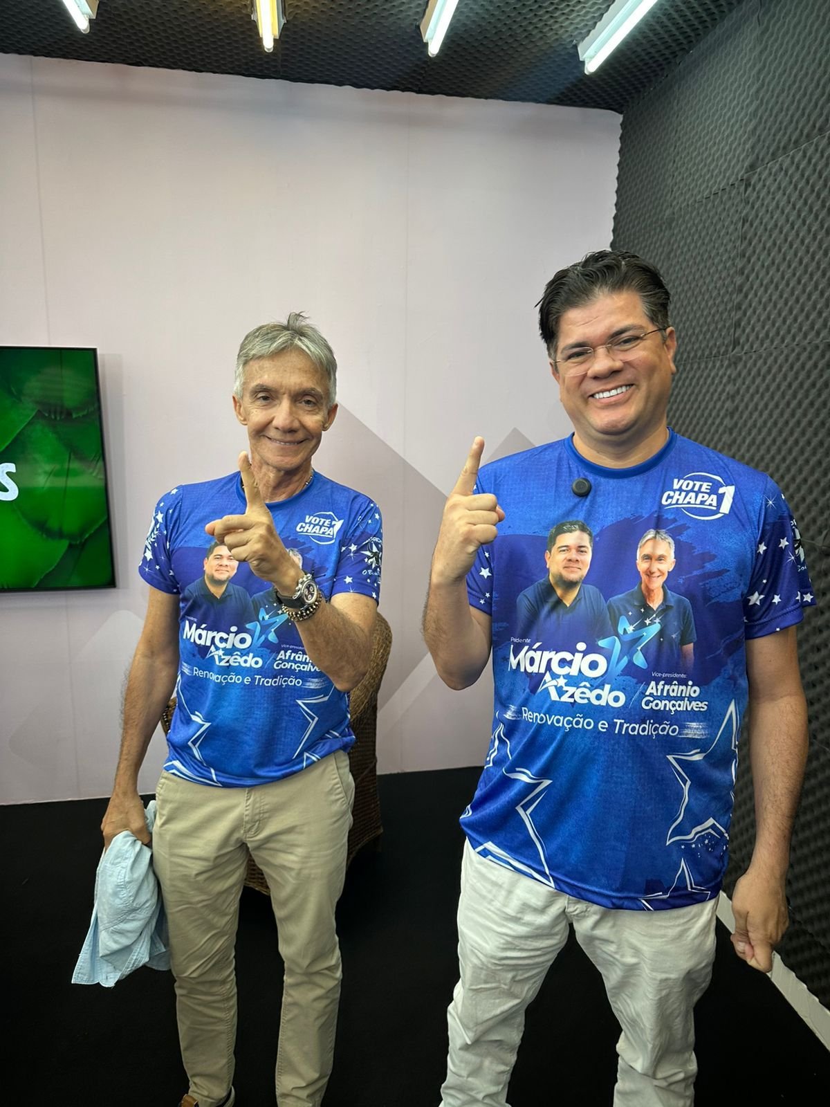 Márcio Azêdo e Afrânio Gonçalves  da CHAPA 1 - ganha força e desponta como favorita entre sócios do Caprichoso