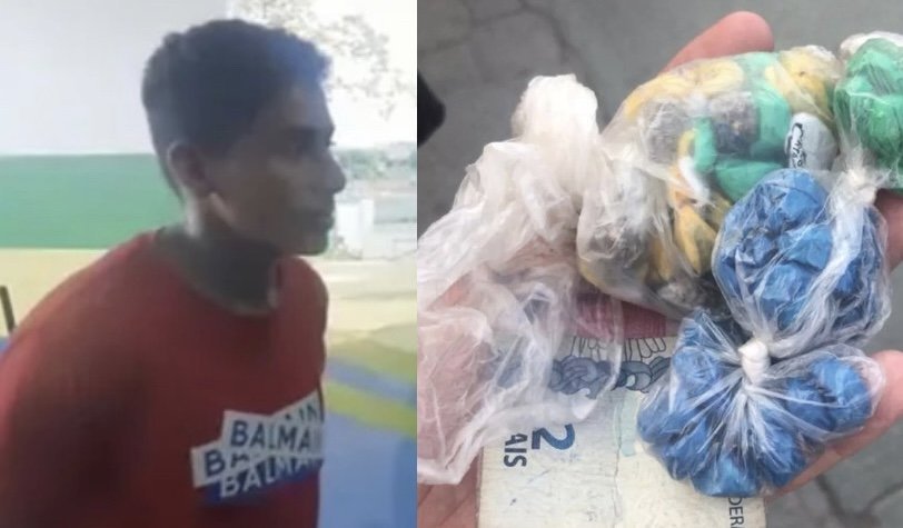 “Homem Bisonho” pega droga fiado para revenda e acaba deixando cair na frente da PM em Manacapuru; veja