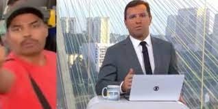 Ao vivo, Homem xinga ‘Aqui Globo, vai tomar no c#’ e apresentador rebate