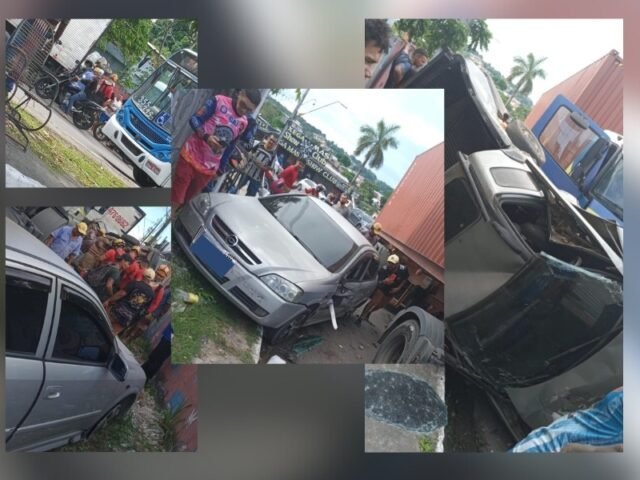 Carreta bate em dois veículos em avenida movimentada da zona Leste