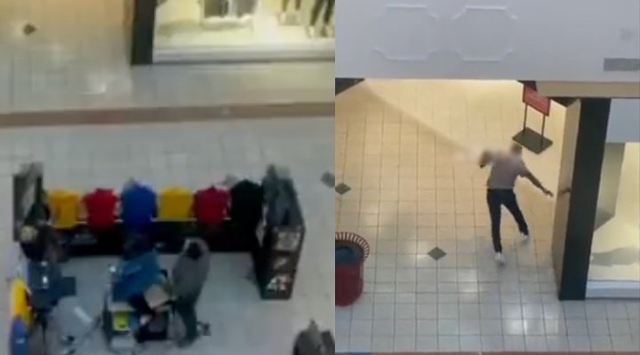 L4drão se dá mal ao tentar fugir de shopping após rechear o bolso; veja vídeo