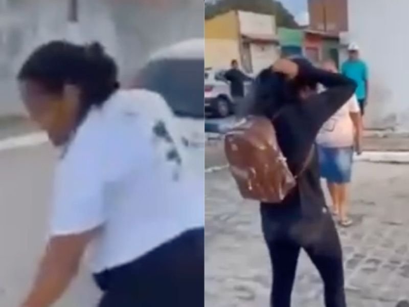 Mulher agride suposta amante do marido em briga no meio da rua; vídeo repercute na internet