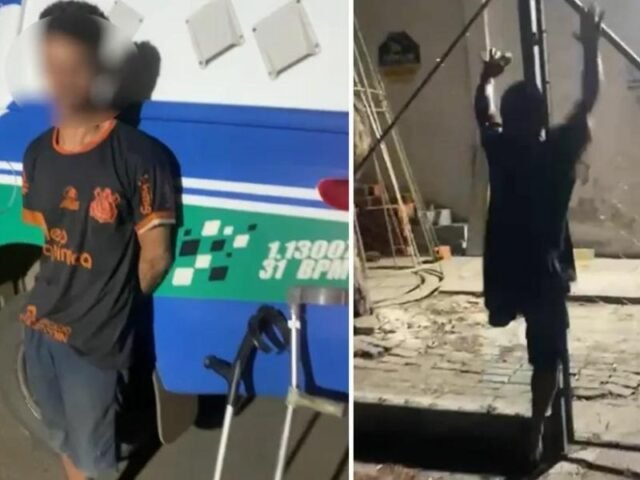 ‘Saci do crime?’; Homem sem perna é preso suspeito de cometer assaltos, VEJA O VÍDEO