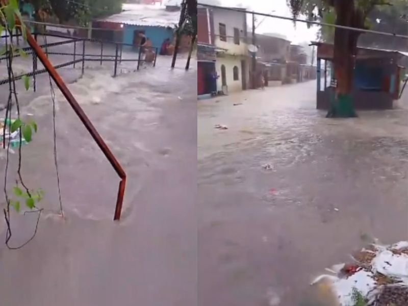 Vídeo; Chuva intensa alaga o bairro São José, em Manaus, e gera prejuízos